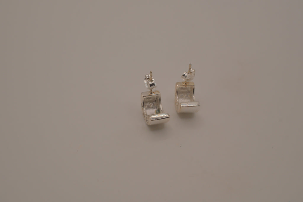 Sterling silver huggie hoop earrings