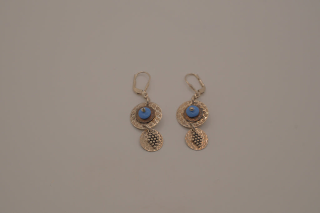 Sterling silver boho dangle earrings