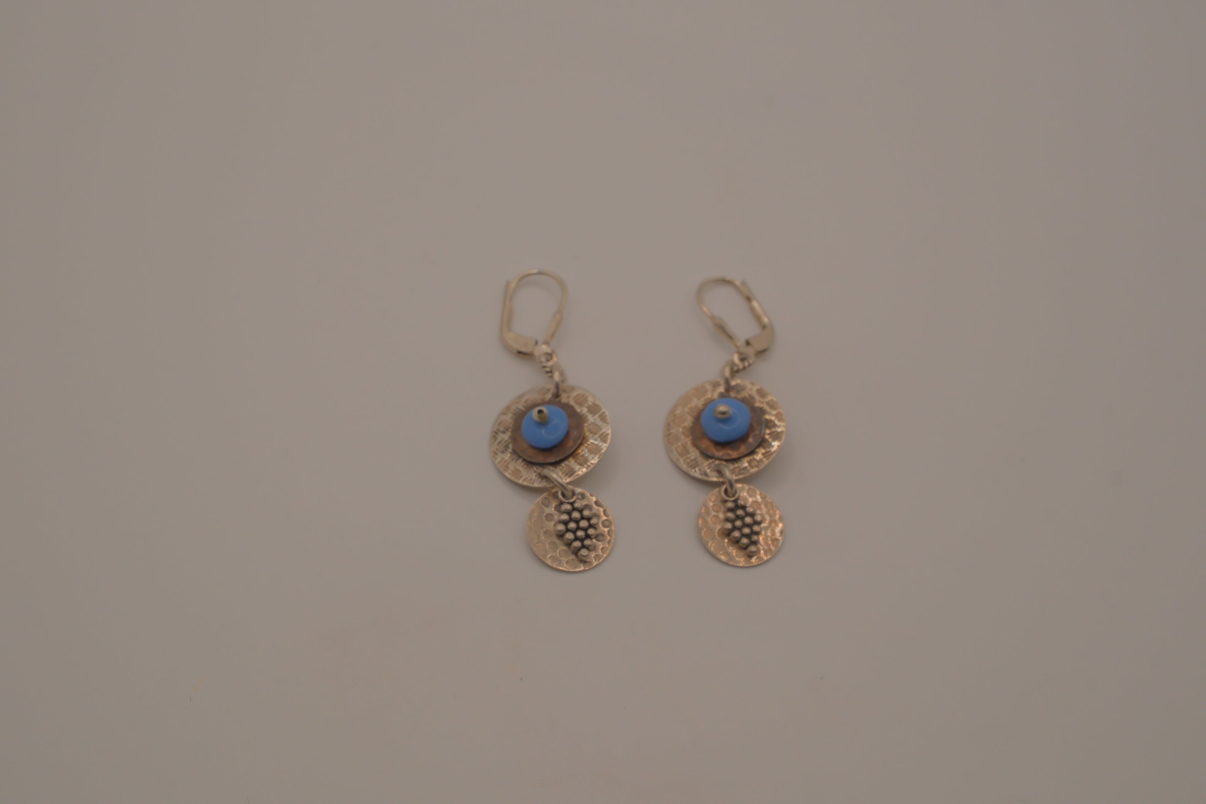 Sterling silver boho dangle earrings