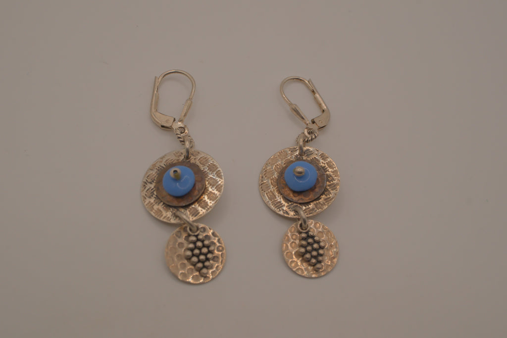 Sterling silver boho dangle earrings
