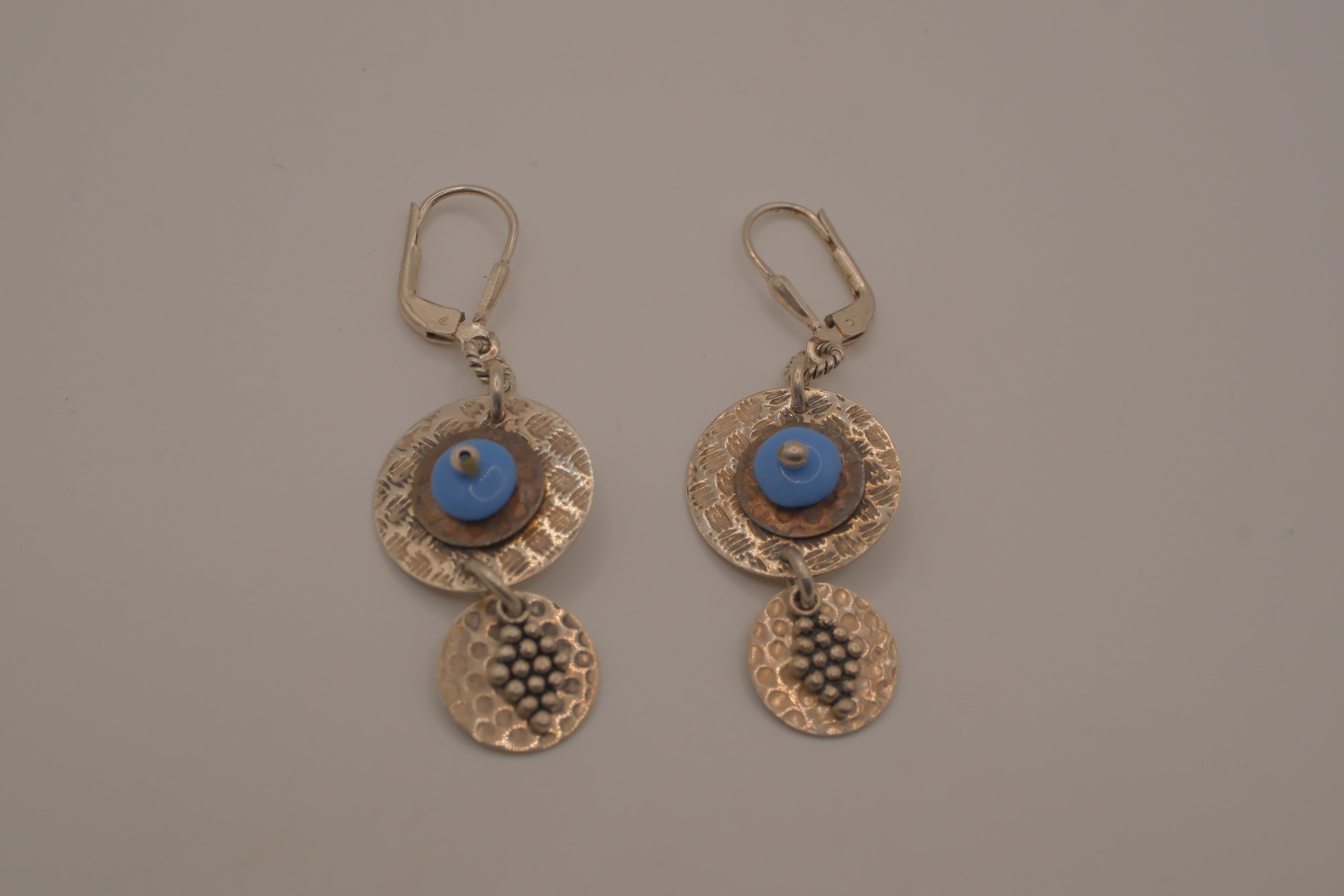 Sterling silver boho dangle earrings