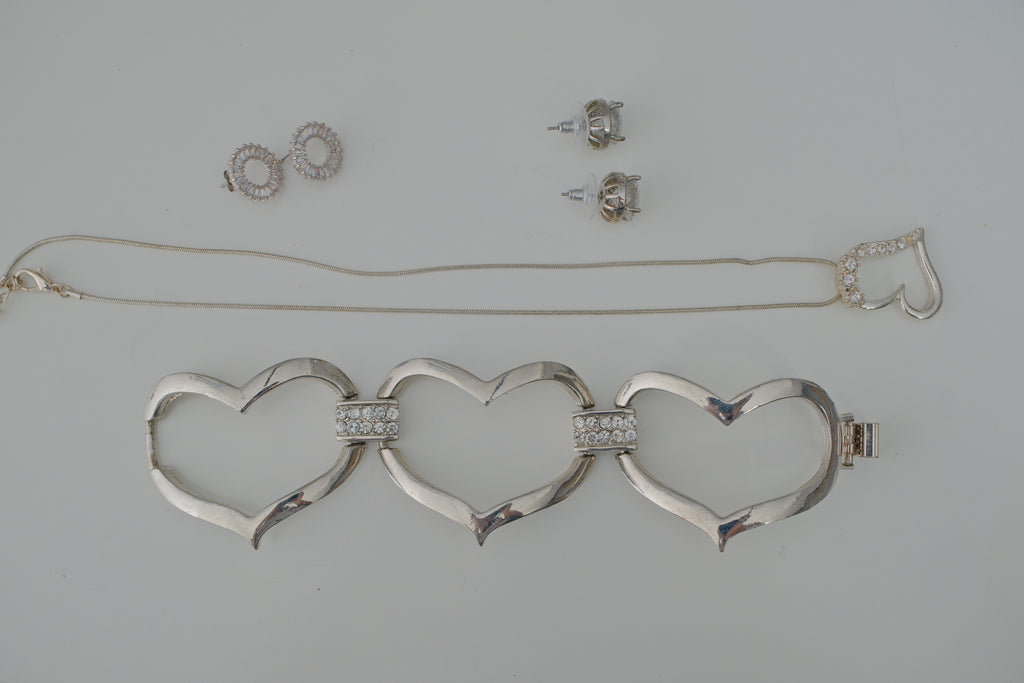 Silver Heart Gift Set