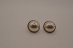 Vintage Sterling silver dome earrings