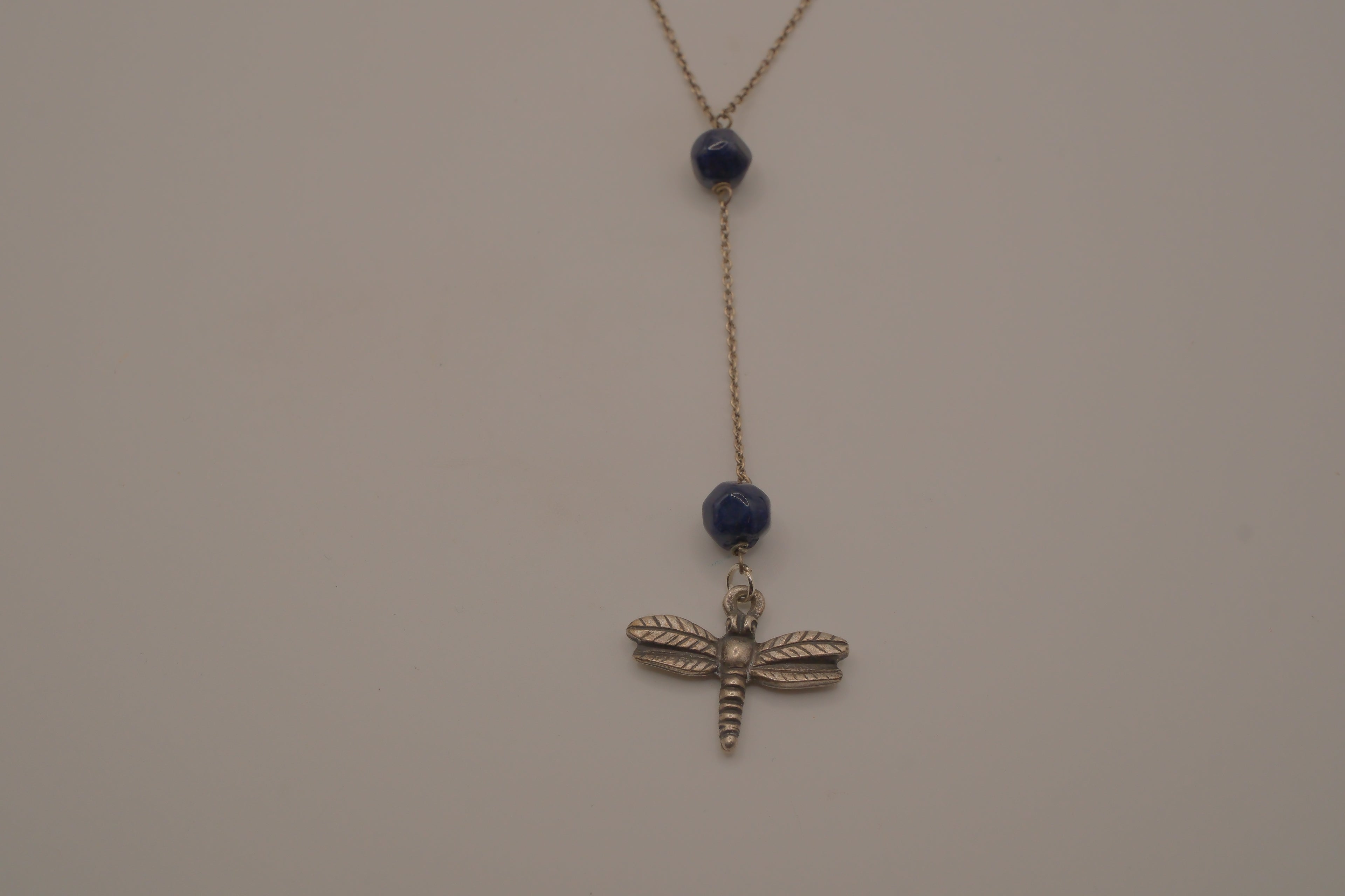 Alex and Ani Blue sodalite dragonfly pendant necklace