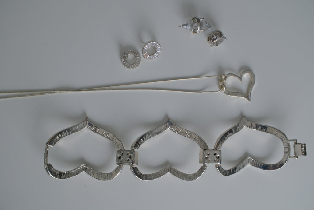 Silver Heart Gift Set