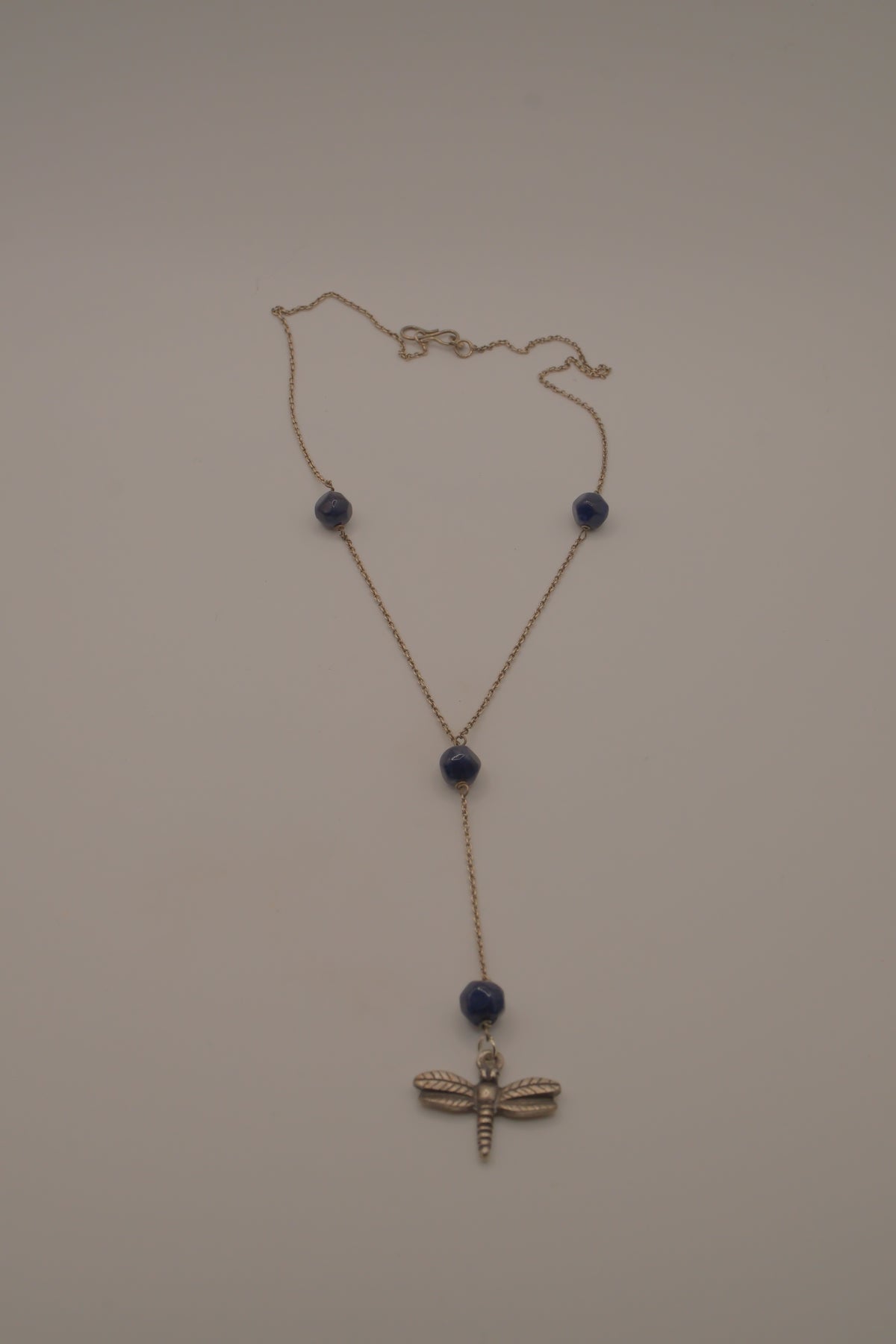 Alex and Ani Blue sodalite dragonfly pendant necklace