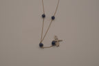 Alex and Ani Blue sodalite dragonfly pendant necklace