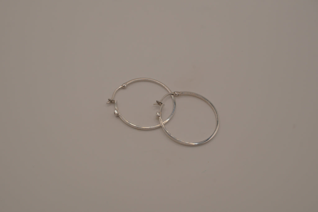Elle Sterling silver Hoop earrings