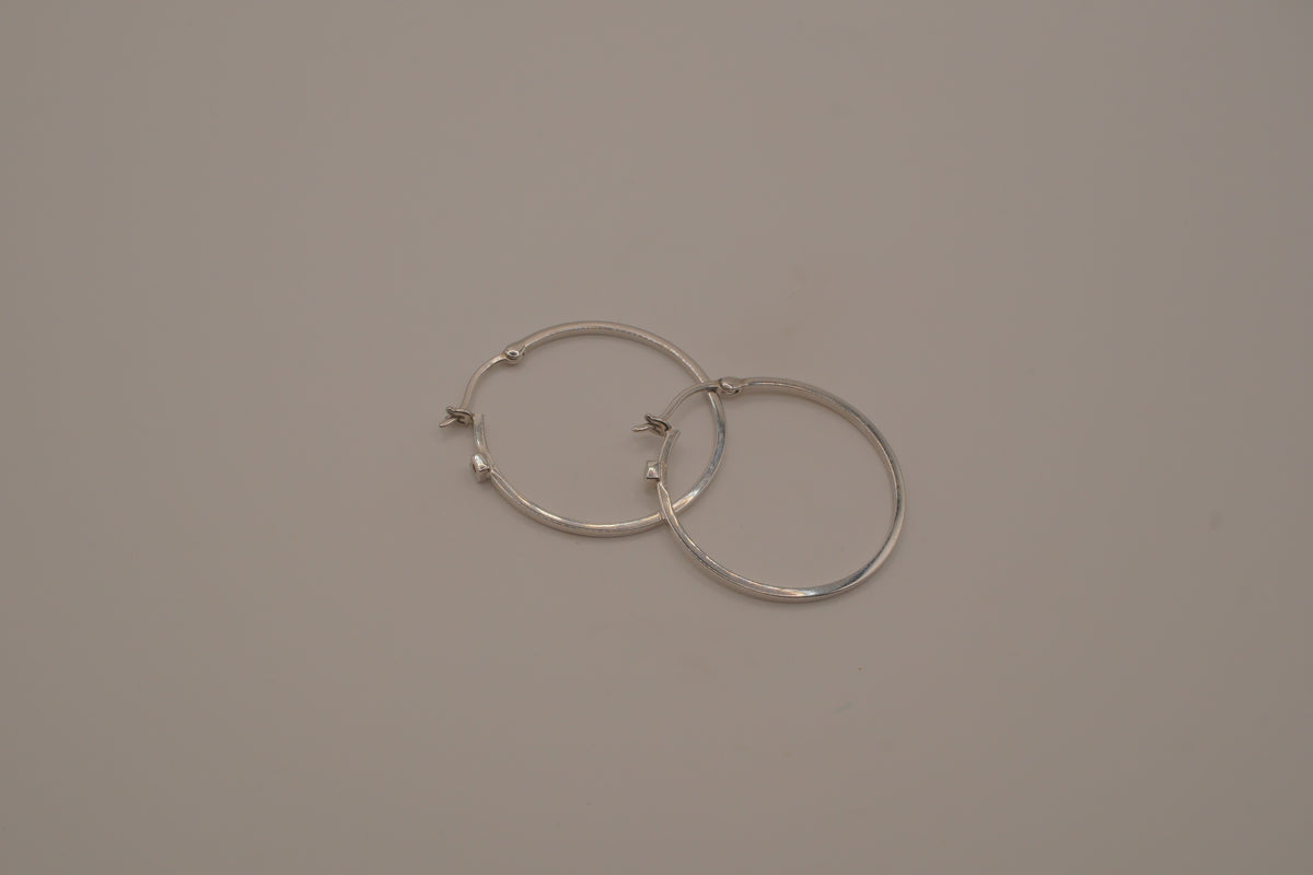 Elle Sterling silver Hoop earrings