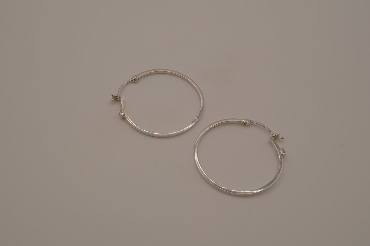 Elle Sterling silver Hoop earrings
