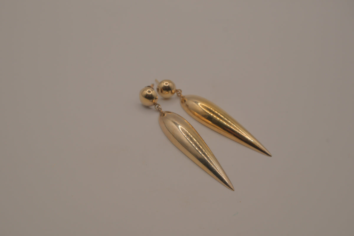 Sterling silver marquise teardrop earrings