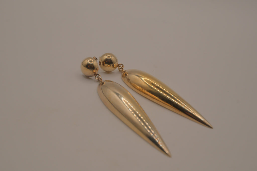 Sterling silver marquise teardrop earrings