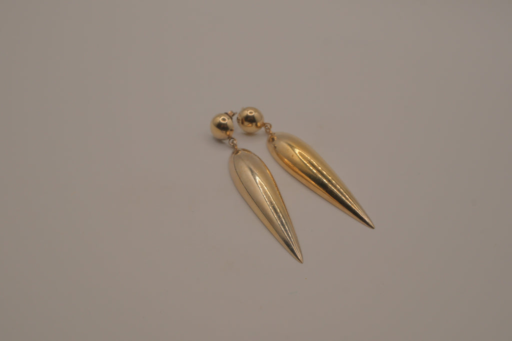 Sterling silver marquise teardrop earrings