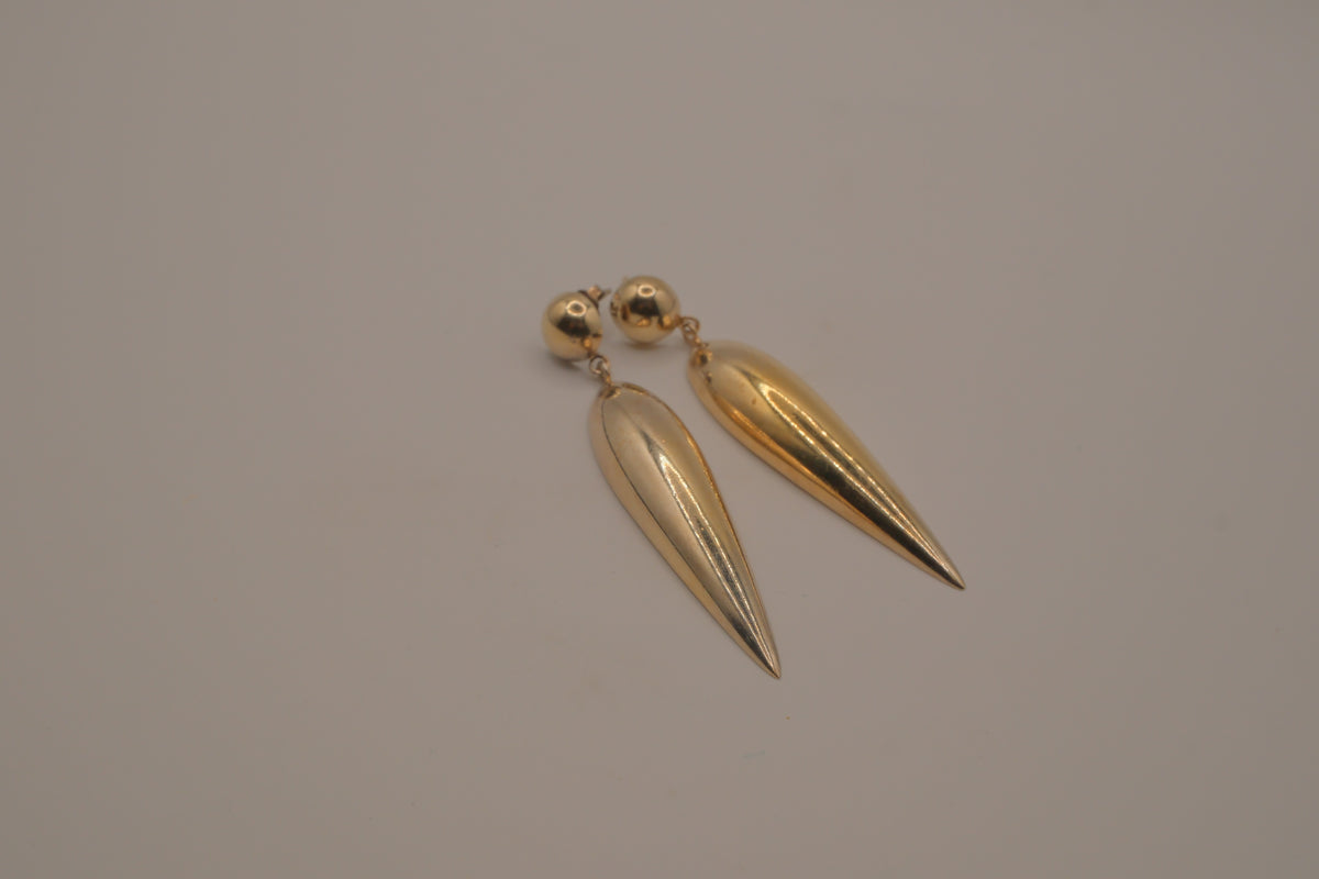 Sterling silver marquise teardrop earrings