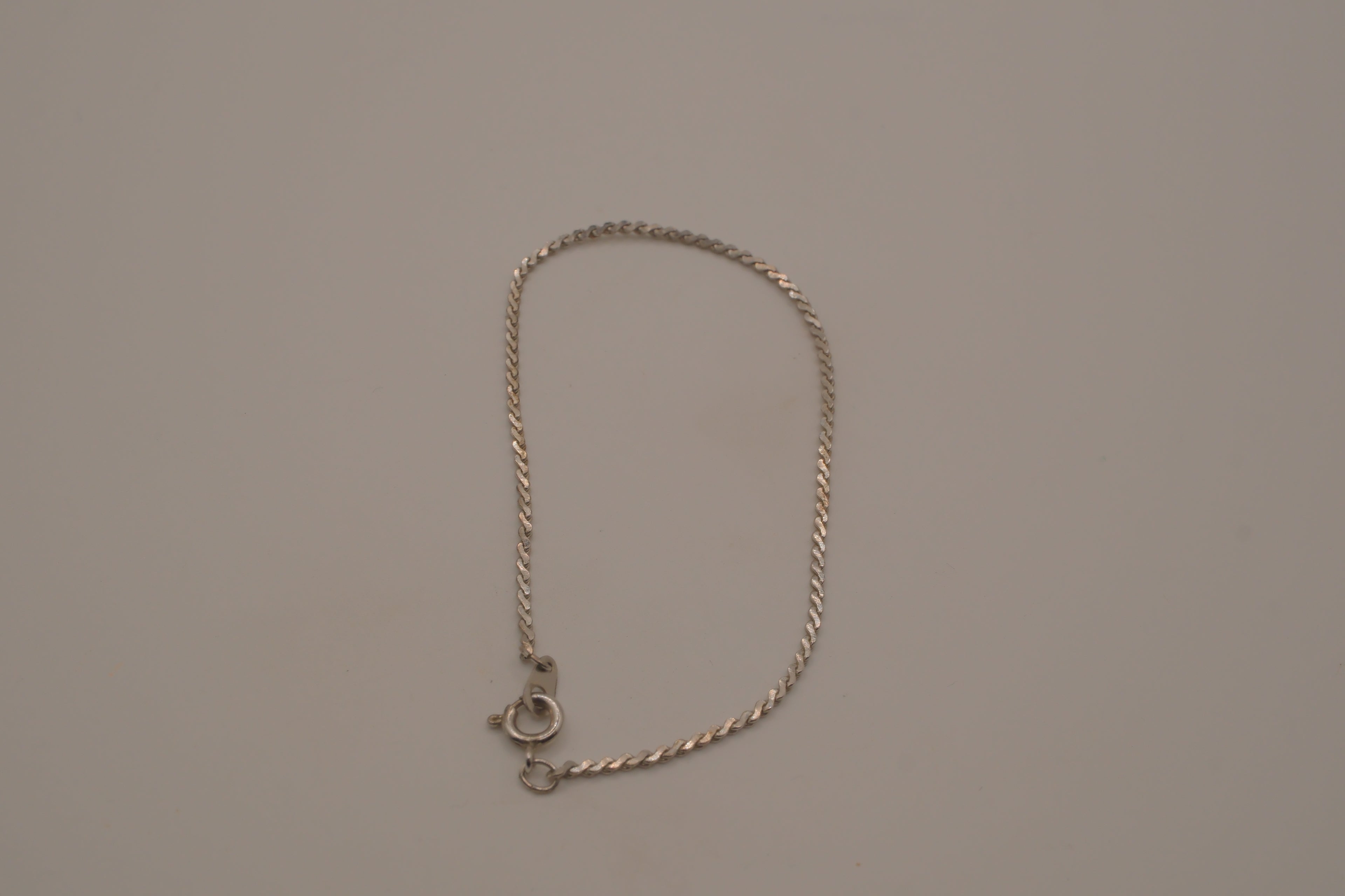Sterling silver delicate rope chain bracelet