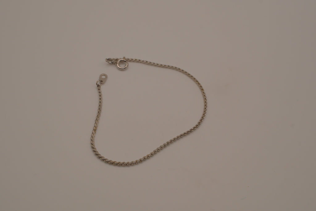 Sterling silver delicate rope chain bracelet