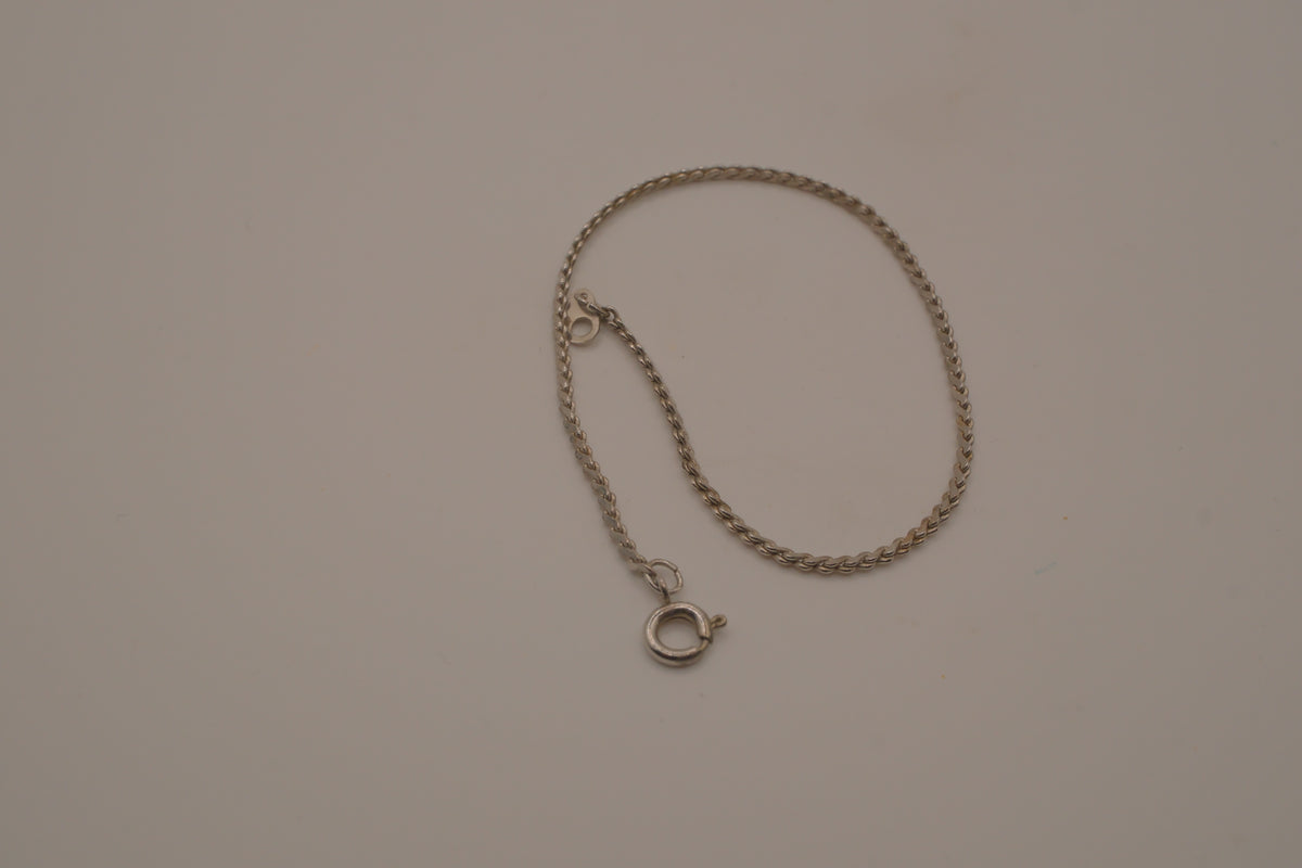 Sterling silver delicate rope chain bracelet