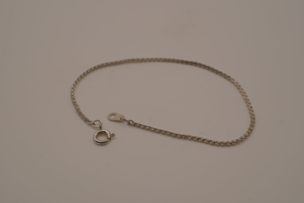 Sterling silver delicate rope chain bracelet