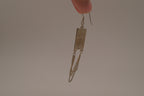 Sterling silver geometric rectangle drop earrings