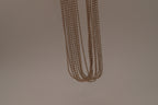 Sterling silver vintage multi-strand ball chain necklace