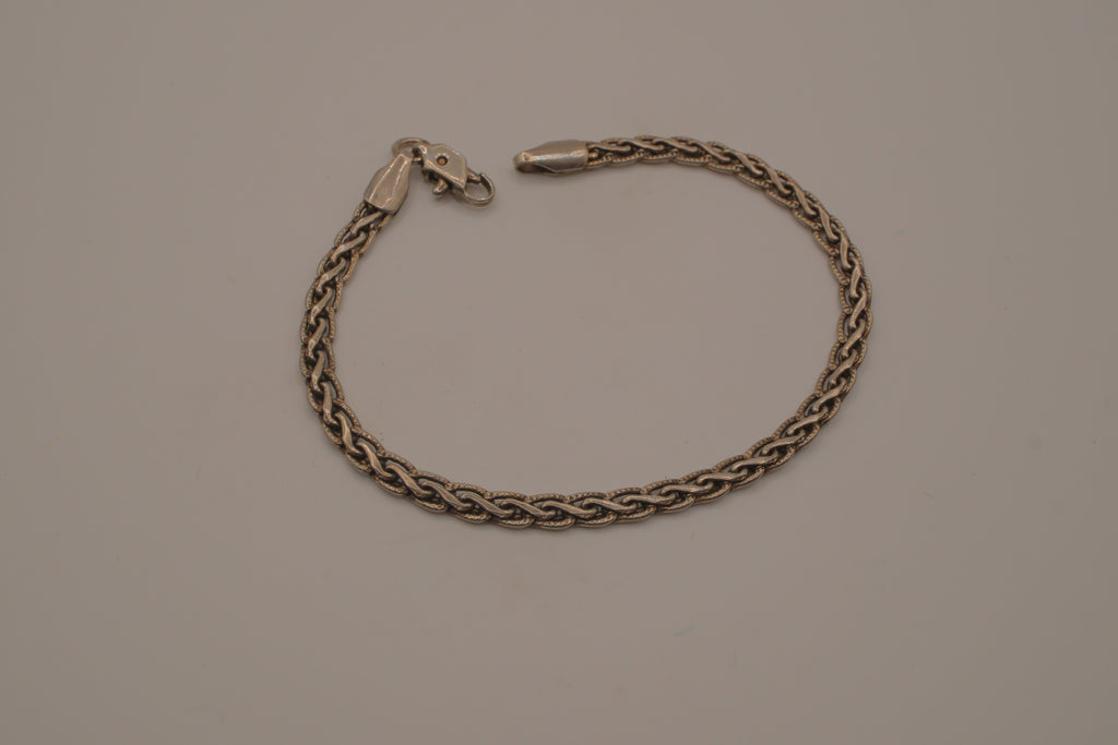 Vintage Sterling silver woven chain bracelet&nbsp;