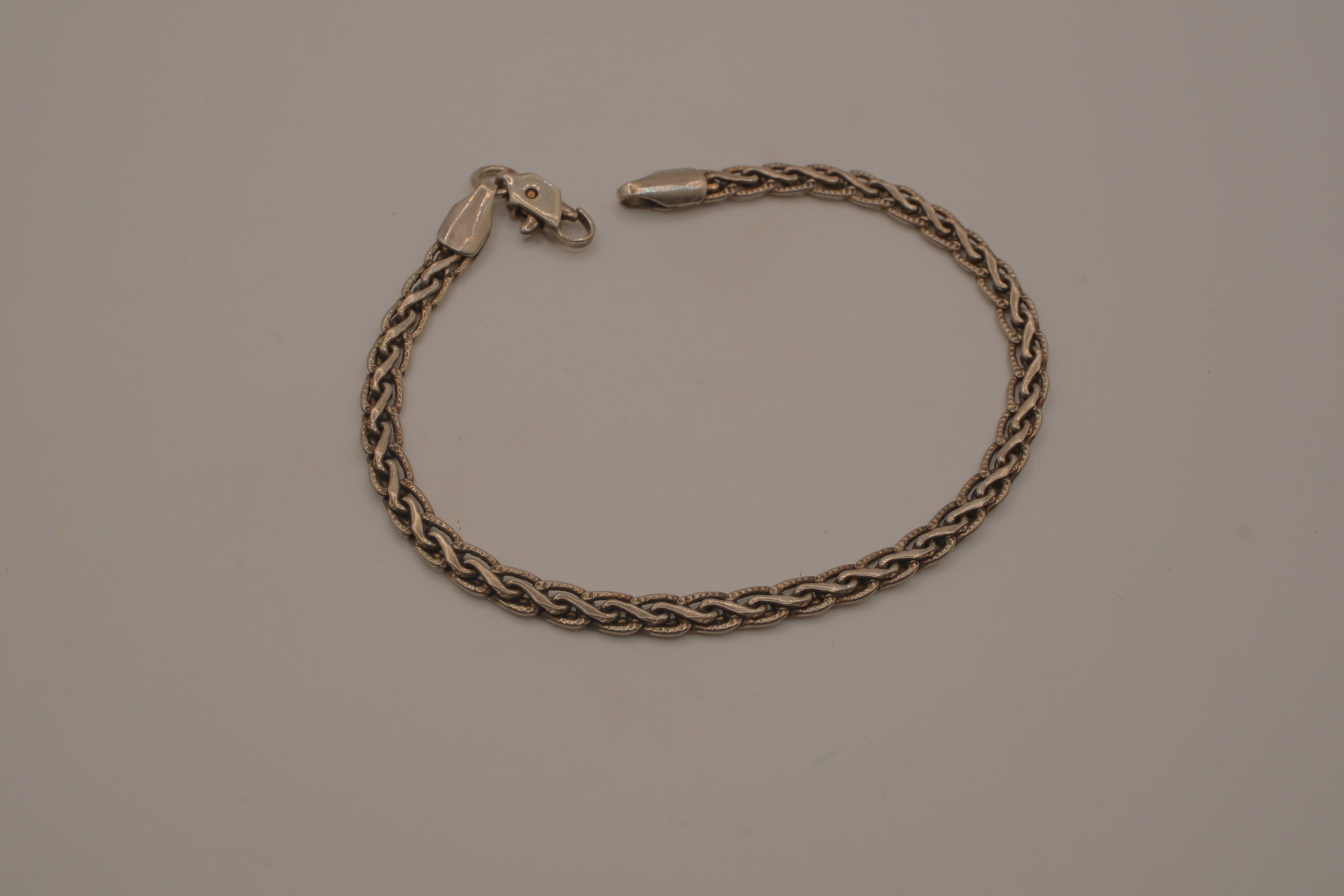 Vintage Sterling silver woven chain bracelet&nbsp;