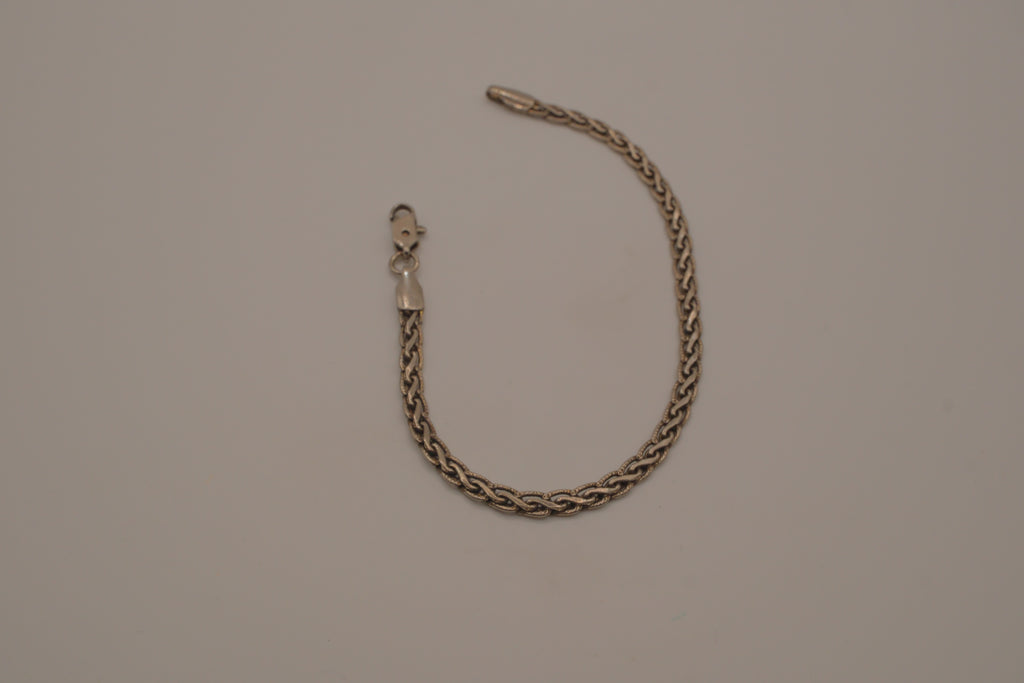 Vintage Sterling silver woven chain bracelet&nbsp;