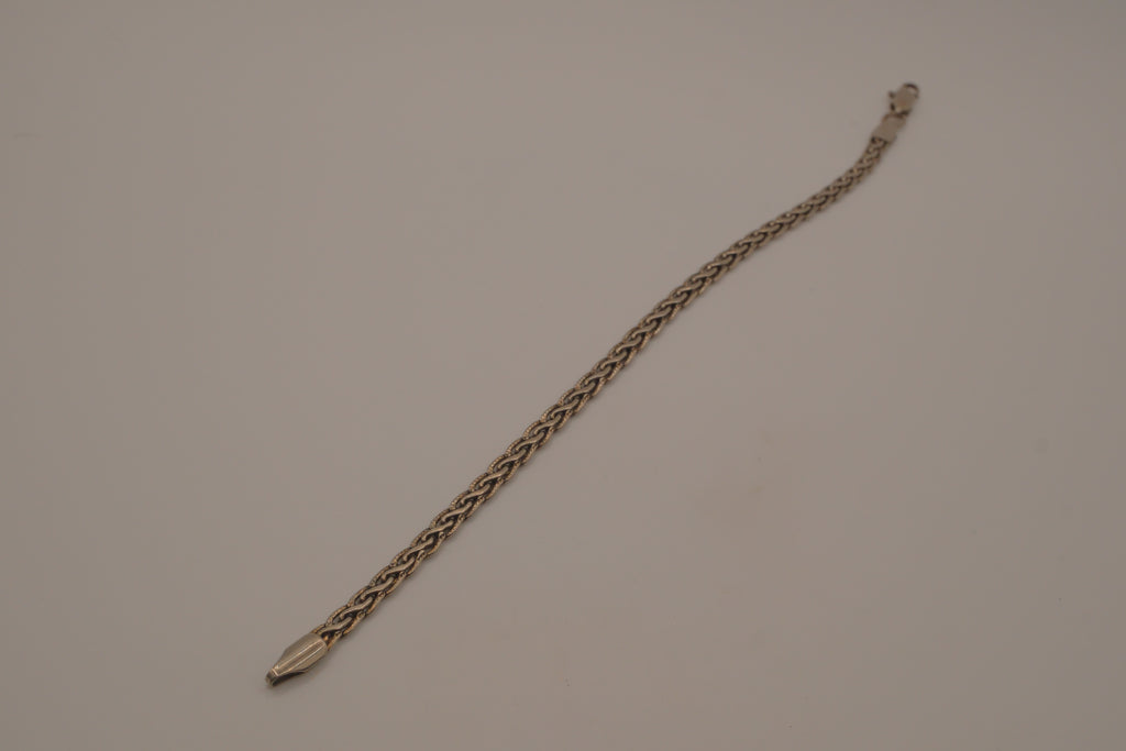 Vintage Sterling silver woven chain bracelet&nbsp;