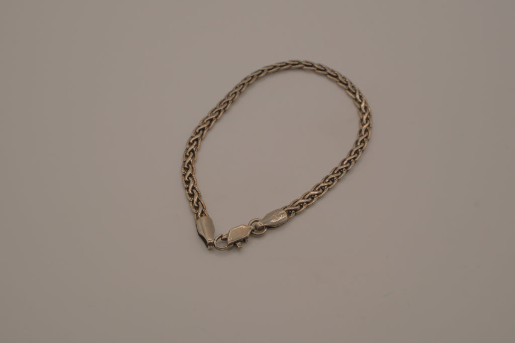 Vintage Sterling silver woven chain bracelet&nbsp;