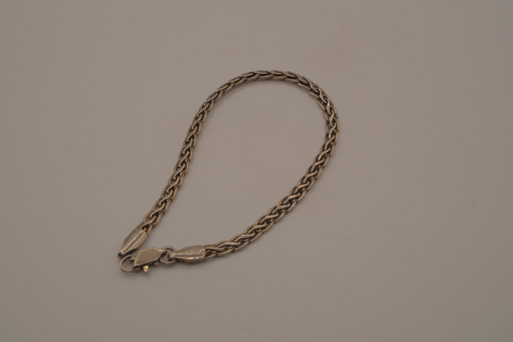 Vintage Sterling silver woven chain bracelet&nbsp;