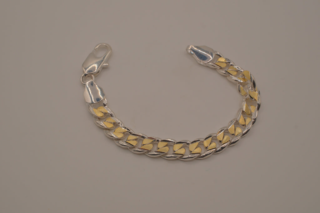 Sterling silver curb link chain bracelet
