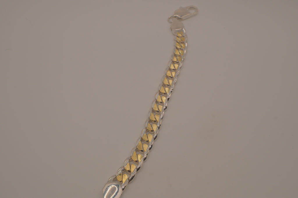 Sterling silver curb link chain bracelet