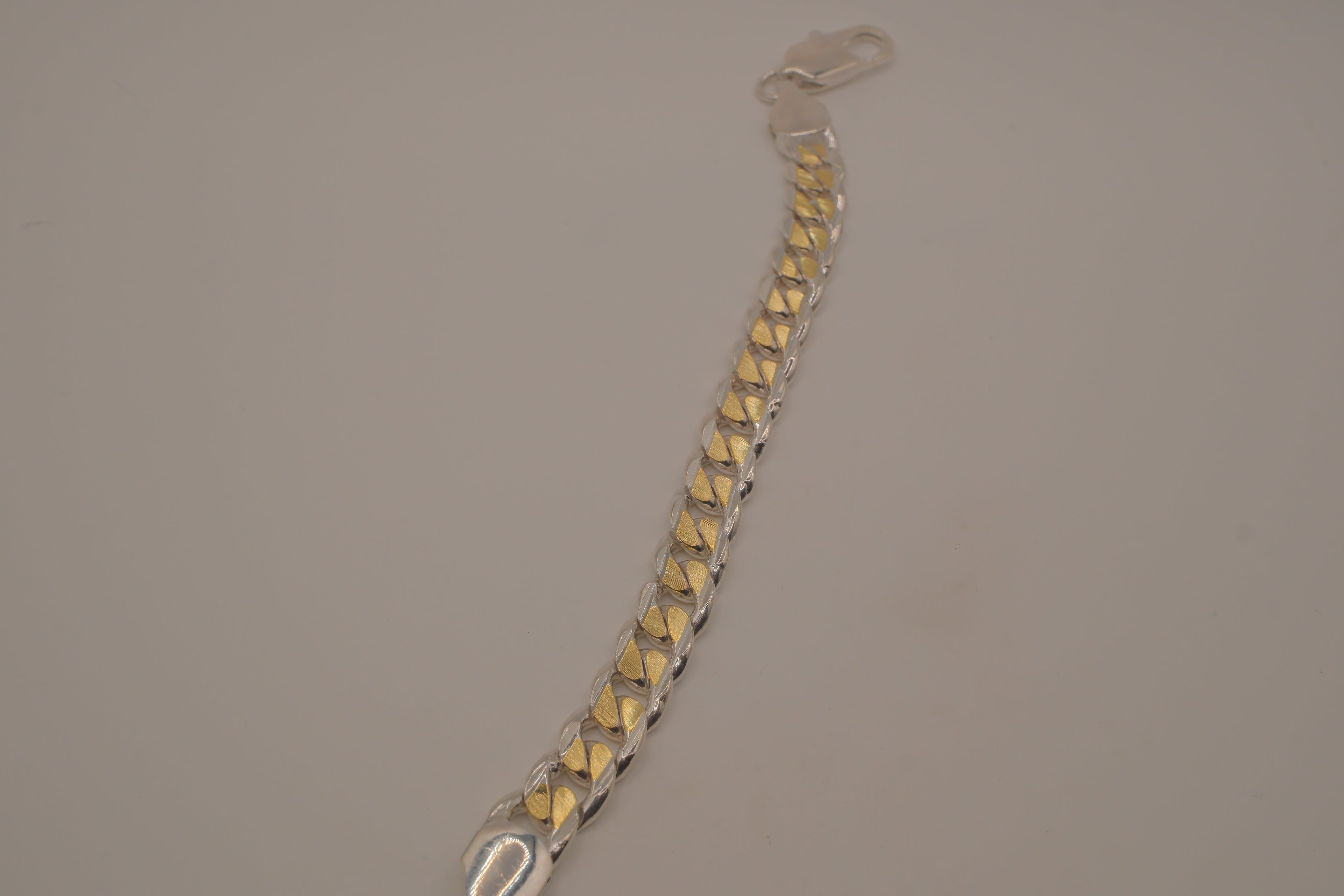 Sterling silver curb link chain bracelet