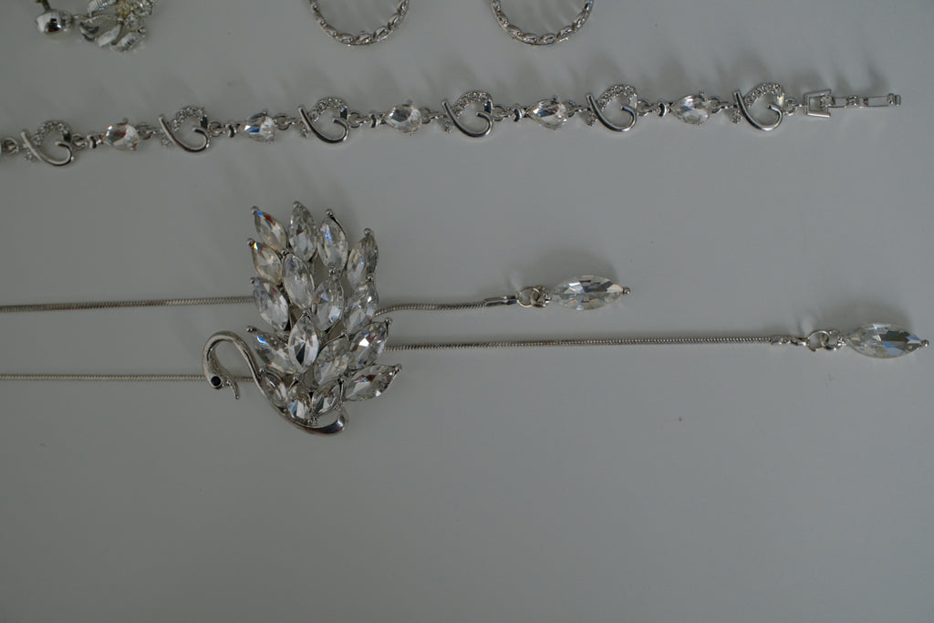 Silver Rhinestone Gift Set