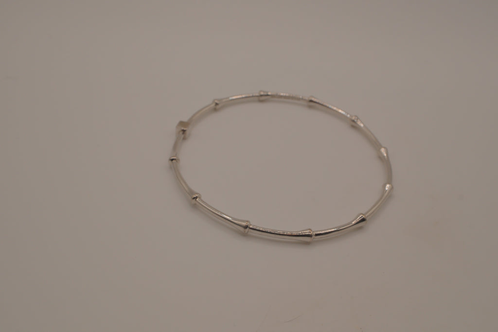 Elle Sterling Silver Bamboo Bangle