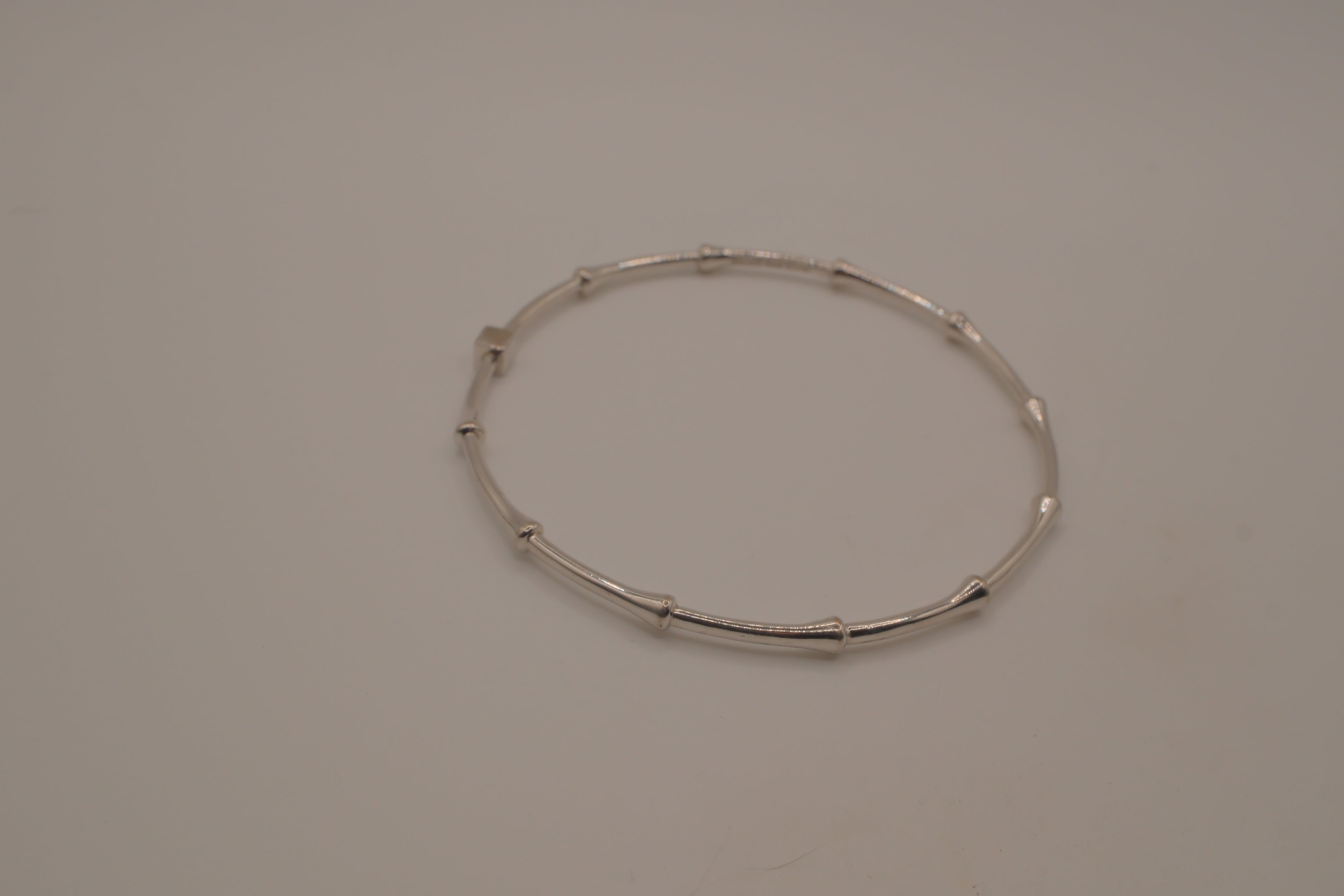 Elle Sterling Silver Bamboo Bangle