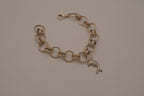 Vintage Dolphin Sterling Silver Chain Link Bracelet