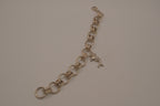 Vintage Dolphin Sterling Silver Chain Link Bracelet