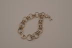 Vintage Dolphin Sterling Silver Chain Link Bracelet