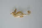 Vintage Gold Seahorse Pearl Pendant