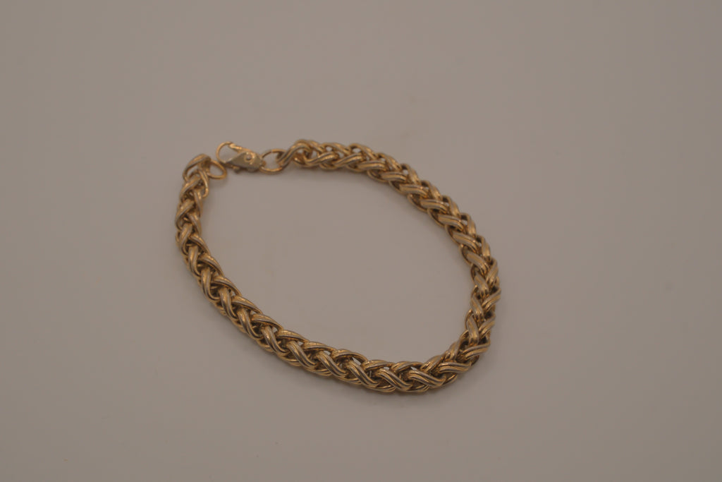 Vintage Sterling silver braided link bracelet