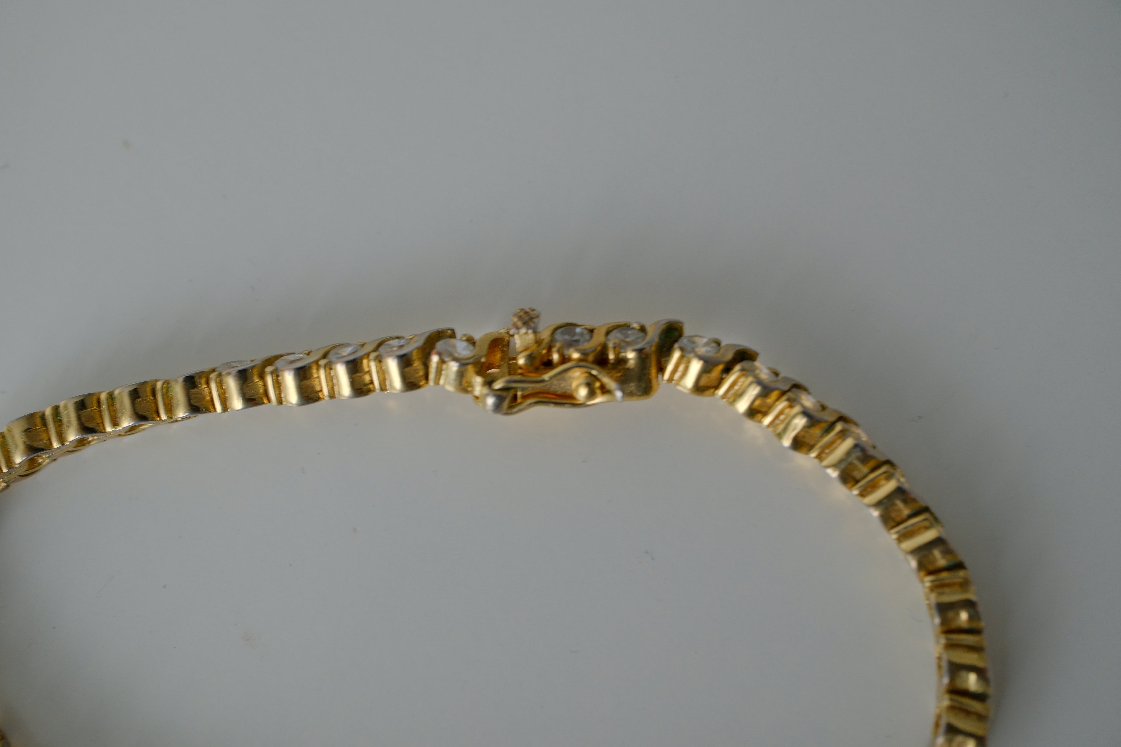 Vintage Gold Tone Tennis Bracelet