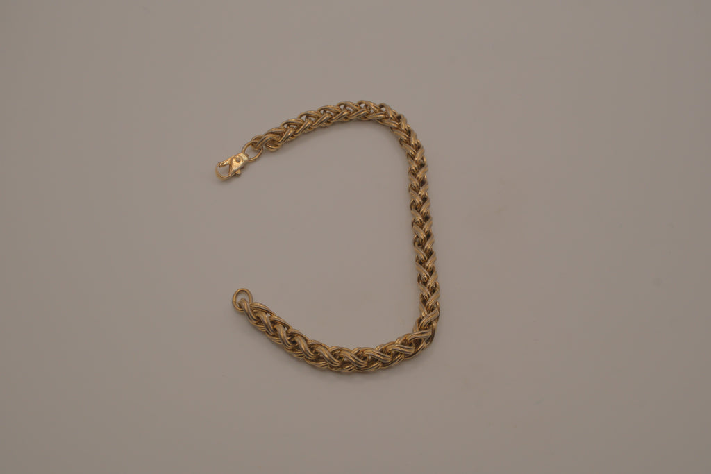 Vintage Sterling silver braided link bracelet