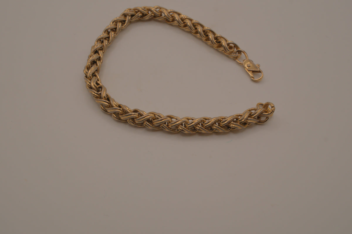 Vintage Sterling silver braided link bracelet