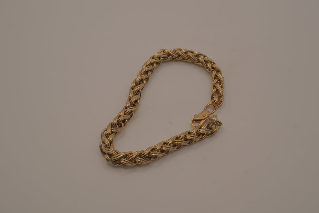Vintage Sterling silver braided link bracelet