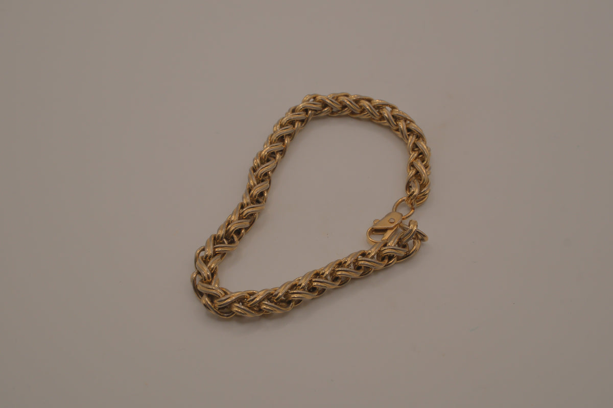 Vintage Sterling silver braided link bracelet