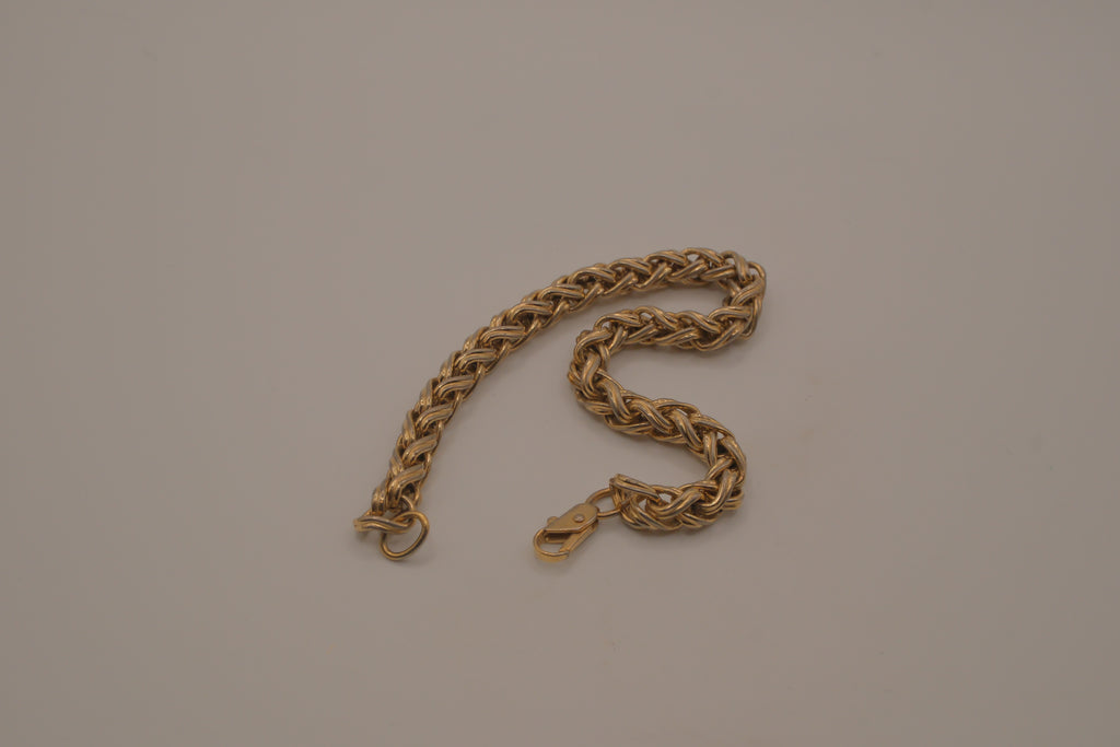 Vintage Sterling silver braided link bracelet