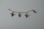 Vintage Scottish 1950s Pewter Charm Bracelet&nbsp;