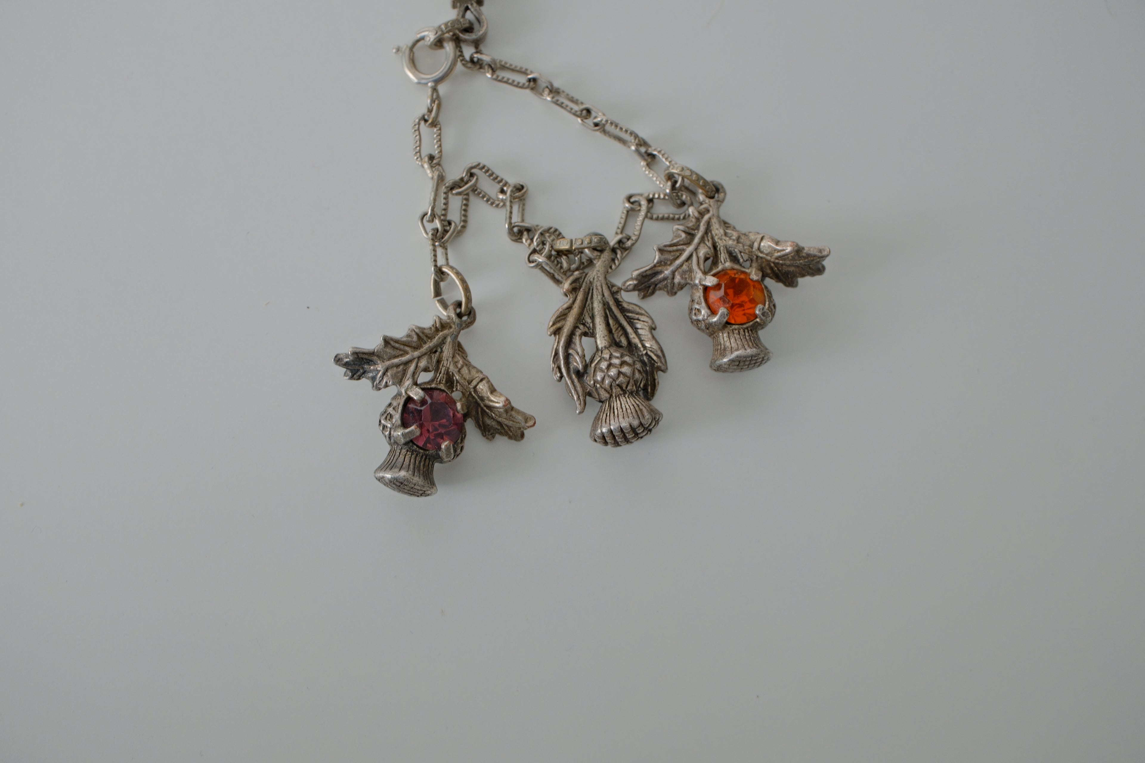 Vintage Scottish 1950s Pewter Charm Bracelet&nbsp;