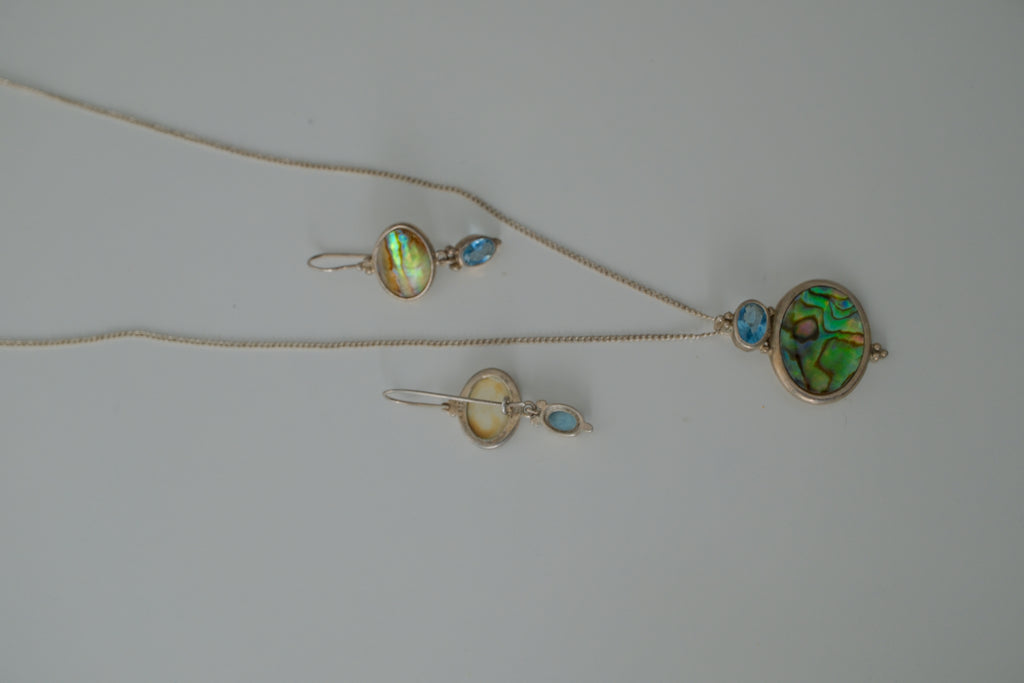 Sterling Silver Abalone Shell Gift Set